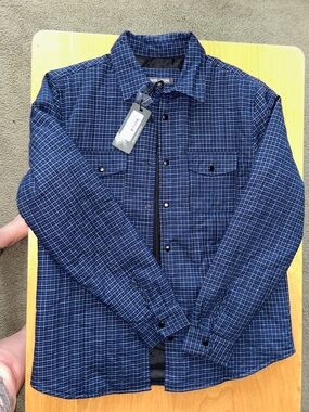 Slate & Stone Blue Plaid Men's Jacket (M)